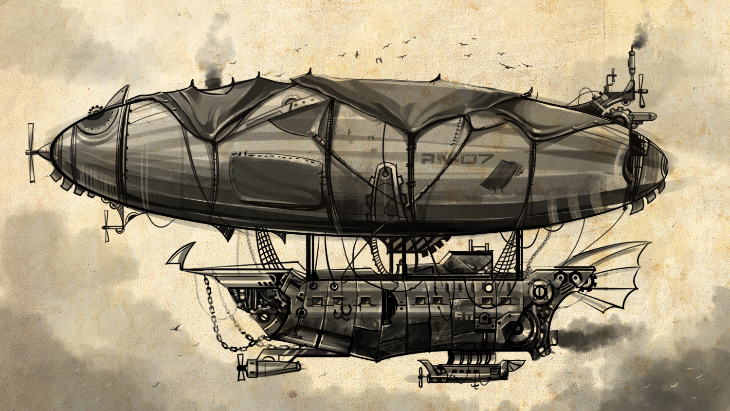 zeppelin steampunk airship
